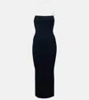 Veronica Beard Christa Halterneck Midi Dress In Black