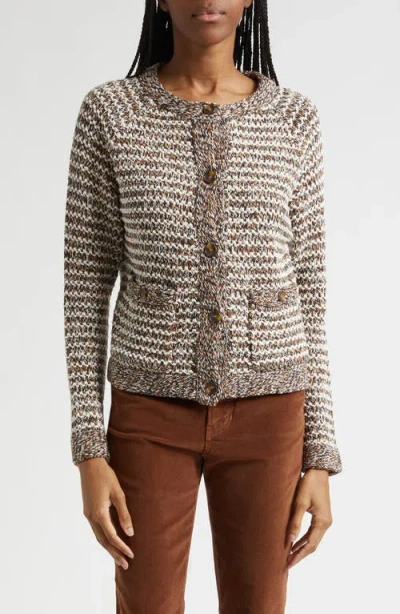 Veronica Beard Christina Cotton Cardigan In Multi