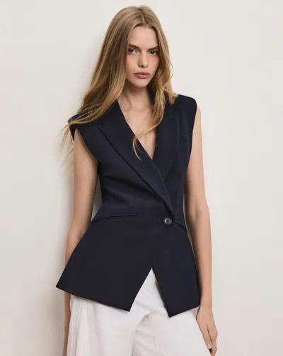 Veronica Beard Ciel Tailored Vest In Black