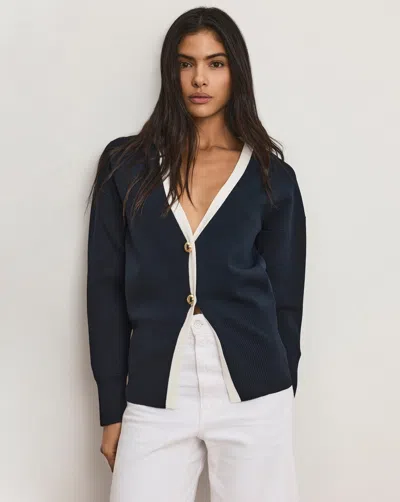 Veronica Beard Cillian Boyfriend Cardigan In Blue