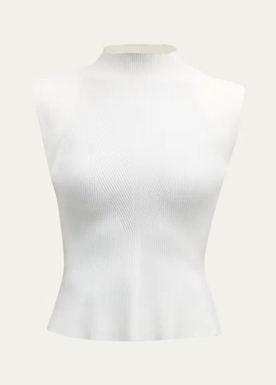 VERONICA BEARD CIO RIBBED MOCK-NECK TOP