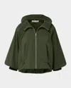 Veronica Beard Circe Faille Bubble Jacket In Green