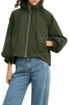 Veronica Beard Circe Faille Bubble Jacket In Green