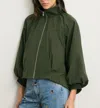 Veronica Beard Circe Faille Bubble Jacket In Green