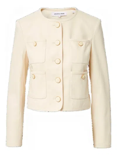 Veronica Beard Cirtane Button-detailed Jacket In Neutral