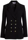 Veronica Beard Claude Dicky Double-breasted Stretch-wool Blazer In Black