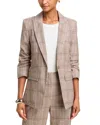 Veronica Beard Clayton Single-breasted Check-pattern Cotton Blazer In Multi