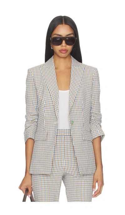Veronica Beard Clayton Dickie Checked Cotton-seersucker Jacket In Multi