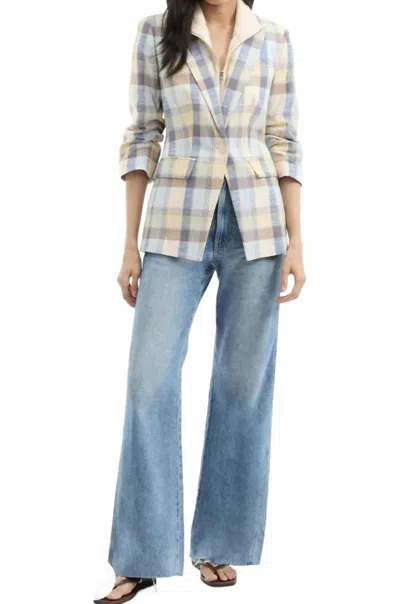 Veronica Beard Clayton Dickey Jacket In Powder Blue Multi In Neutral
