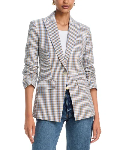 Veronica Beard Clayton Plaid Dickey Jacket In Gray
