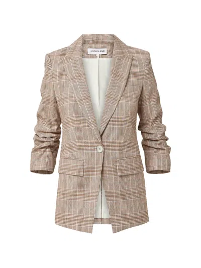 Veronica Beard Clayton Single-breasted Check-pattern Cotton Blazer In Multi