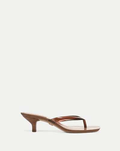 Veronica Beard Clea Jelly Kitten-heel Sandal In Brown