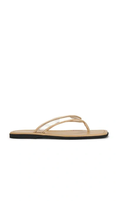 Veronica Beard Clea Piping Sandal In Brown