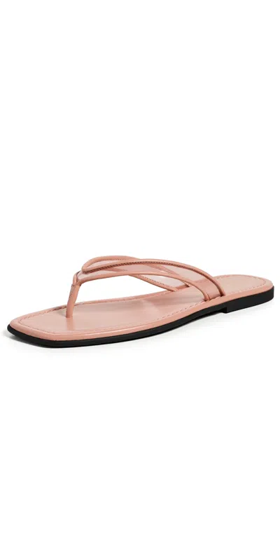Veronica Beard Clea Piping Sandals Muted Clay In Pink