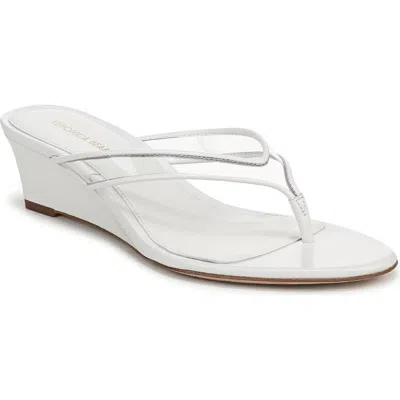 Veronica Beard Clea Wedge Flip Flop In White
