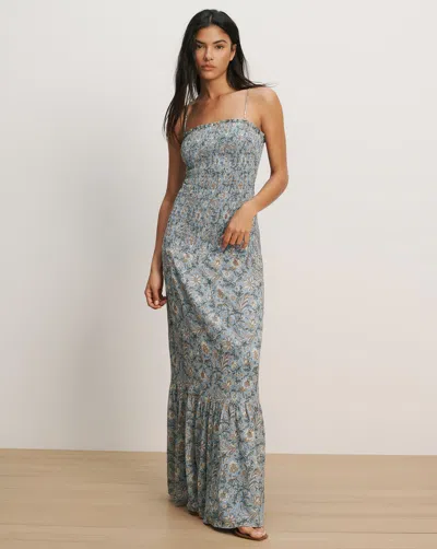 Veronica Beard Clem Floral Maxi Dress In Gray