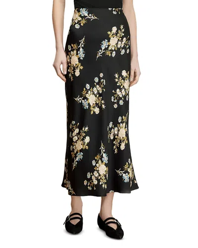 Veronica Beard Clover Slip Skirt In Black