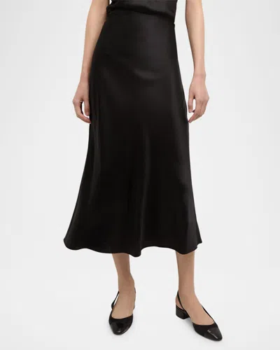 Veronica Beard Clover Stretch-silk Skirt In Black