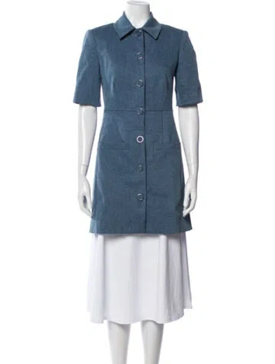 Pre-owned Veronica Beard Coat In Blue