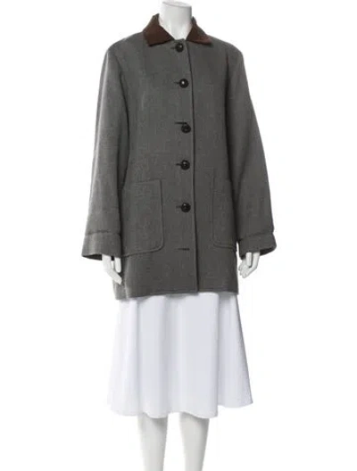 Pre-owned Veronica Beard Coat In Gray