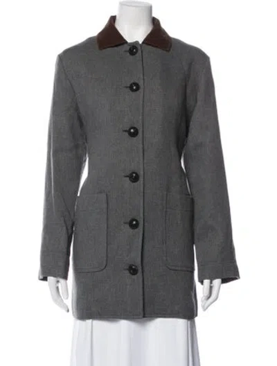 Pre-owned Veronica Beard Coat In Gray