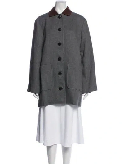 Pre-owned Veronica Beard Coat In Grey