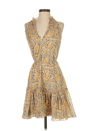 Pre-owned Veronica Beard Cocktail Dress In Gold