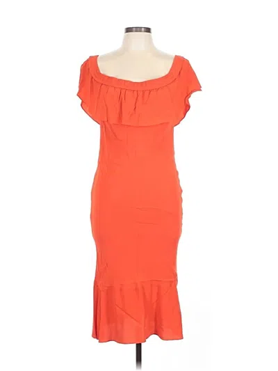 Pre-owned Veronica Beard Cocktail Dress In Orange