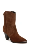 Veronica Beard Cody Pointed Toe Western Boot In Cedar