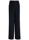 Veronica Beard Cole Straight-leg Twill Trousers In Navy