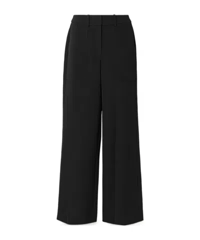 Veronica Beard Cole Stretch-twill Wide-leg Pants In Black