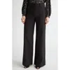 Veronica Beard Hibiscus Black Stretch-twill Trousers In Black