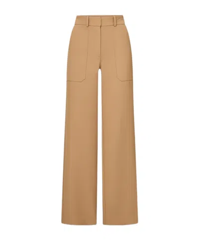 Veronica Beard Cole Wide-leg Pants In Brown