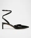 VERONICA BEARD COLETTE CALF LEATHER ANKLE-STRAP PUMPS