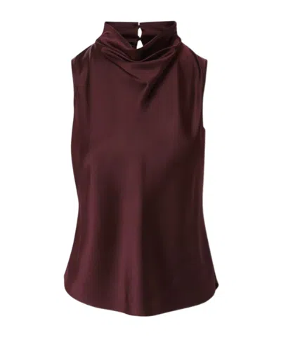 Veronica Beard Coll Top Brown In Red