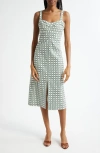 Veronica Beard Colleen Chain Print Cotton Blend Dress In Green