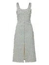 Veronica Beard Colleen Chain Print Cotton Blend Dress In Black
