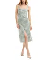Veronica Beard Colleen Chain Print Cotton Blend Dress In Green
