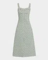 Veronica Beard Colleen Chain Print Cotton Blend Dress
