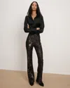 Veronica Beard Collier Sequin Skinny-flare Pant In Black