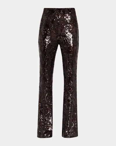 VERONICA BEARD COLLIER SEQUINED SKINNY FLARE PANTS