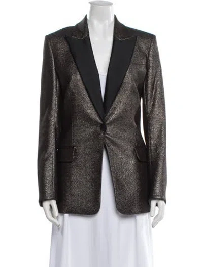 Pre-owned Veronica Beard Colorblock Pattern Blazer In Brown