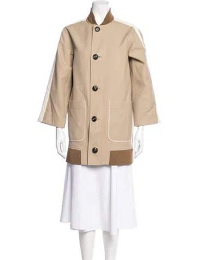 Pre-owned Veronica Beard Colorblock Pattern Coat In Neutral