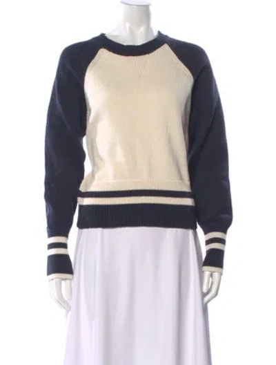 Pre-owned Veronica Beard Colorblock Pattern Crew Neck Sweater In Multi