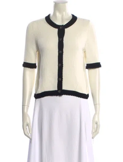 Pre-owned Veronica Beard Colorblock Pattern Crew Neck Sweater In Neutral