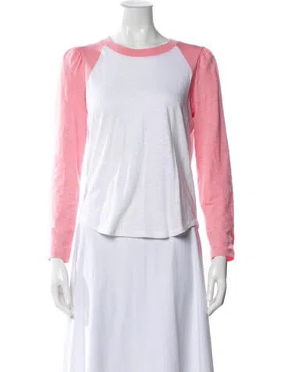 Pre-owned Veronica Beard Colorblock Pattern Crew Neck T-shirt In Multi