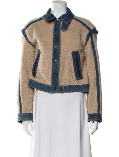Pre-owned Veronica Beard Colorblock Pattern Jacket In Neutral