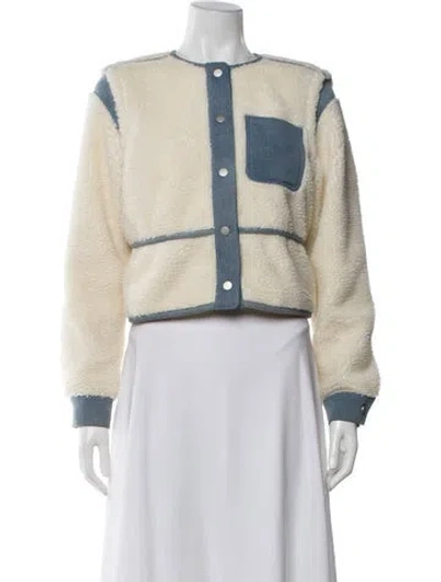 Pre-owned Veronica Beard Colorblock Pattern Jacket In Neutral