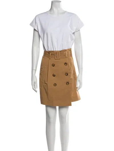 Pre-owned Veronica Beard Colorblock Pattern Mini Dress In Brown