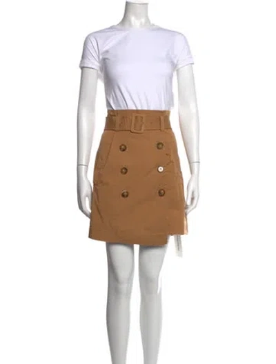 Pre-owned Veronica Beard Colorblock Pattern Mini Dress In Neutrals